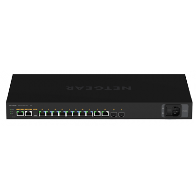 NETGEAR AV Line M4250-10G2XF-PoE+ - Switch - L3 - Managed - 10 x 10/100/1000 (8 PoE+) + 2 x 10 Gigabit SFP+ - side to side airflow - rack-mountable - PoE+ (240 W)